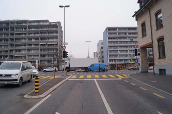 Unfallstelle Feld-/Baarerstrasse