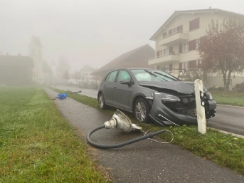 Selbstunfall im Morgengrauen
