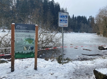 Vorsicht vor auftauenden Eisflächen