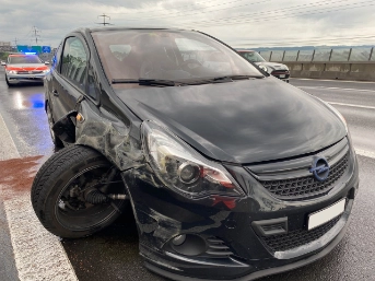 Selbstunfall auf der Autobahn