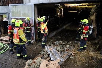Feuerwehreinsatz wegen Schwelbrand in Scheune
