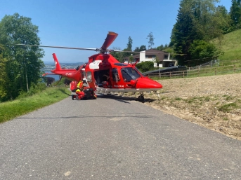Rega-Einsatz nach Selbstunfall auf Bike-Trail