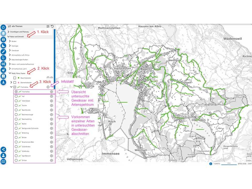 ZugMap Fischatlas Anleitung